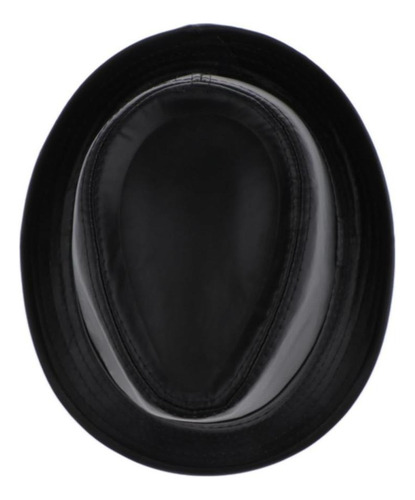 Sombrero De Copa De Cuero Pu Gorro De Jazz Clásico Unisex