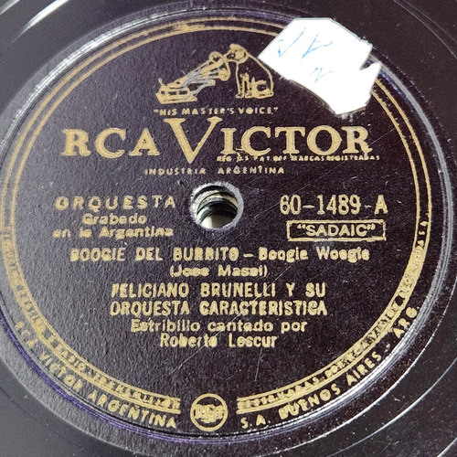 Pasta Feliciano Brunelli R Lescur 601489 Rca Victor C582