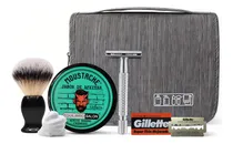 Comprar Kit Navaja Rasuradora Clasica Jabón Afeitar Hisopo Barbería