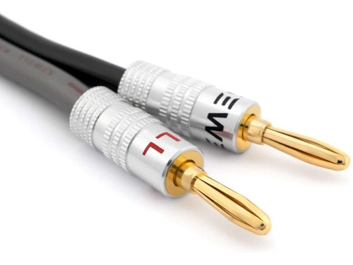 Imagen 6 de 8 de Cable Para Parlantes Conexion Banana 90cm - Hifi - Excelente