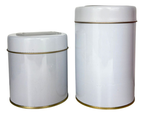 Set X4 Juegos Yerbera Y Azucarera C/ Pico Vertedor Plastico Blanco
