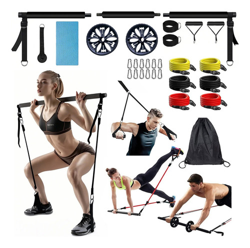 200lbs Banda Elásticas Resistencia Ligas Ejercicio Kit 30pcs