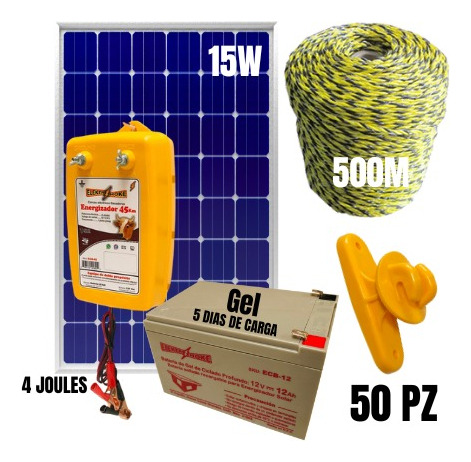Kit De Cerco Electrico Solar 500m