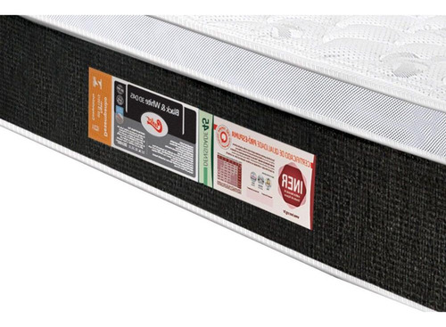 Cama Box Queen: Colchão D45 Castor Black E White Air+base C