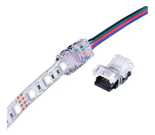 Adaptador Pinza Conector Para Tira De Led Rgb 5050 10mm Rgb