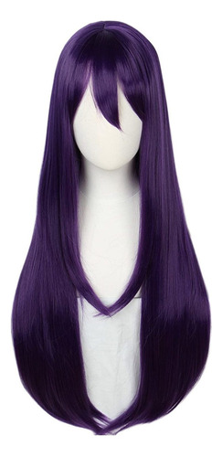 Peluca Larga Morada For Mujer Peluca De Cosplay De Hallowee