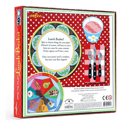 Jogo Eeboo Lunch Basket Spinner Educational Ages 3+