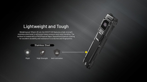 Linterna Nitecore Edc27 Uhi De 3100 Lúmenes Recargable Con U