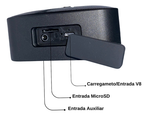 Caixa De Som Bluetooth A Prova D'água Hrebos - Hs-621 Cor Preto