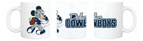 Taza Blanca - Dallas Cowboys - Mickey Mouse