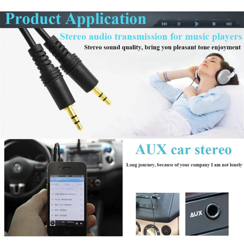 Cable Audio Plug Stereo 3.5mm Macho-macho 1,5 Mts
