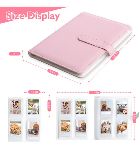 Álbum De Fotos Hearoo 256 Bolsillos Para Fujifilm Instax Min