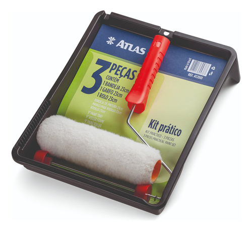 Kit De Pintura Com 3 Peças Mais Tinta Para Piso 3,6 Litros Cor Concreto