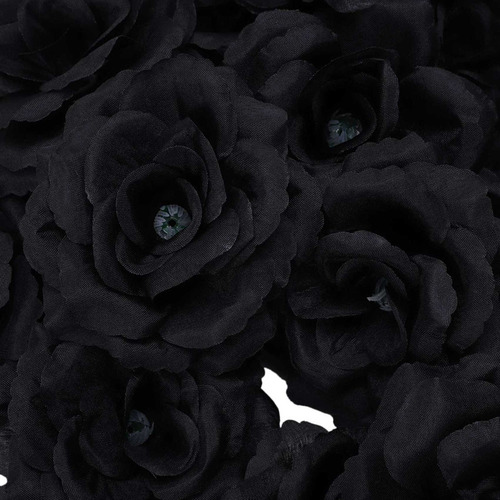40 Unidades De Rosas Negras De Seda Artificial Para Fiestas,