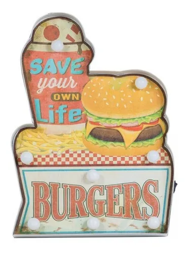 Placa Decorativa Con Luces Bighouse