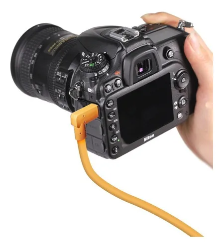 Cable USB de alta velocidad para Nikon D750 D5200 Color Naranja-Oscuro