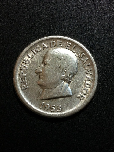 Moneda Rep. Del Salvador Plata  1953  Ex.f Oferta + Regalo