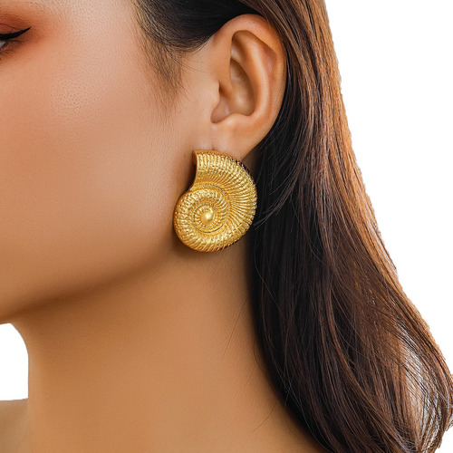 Pendientes Tipo Piercing Estilo Punk Big Conch Para Mujer, V