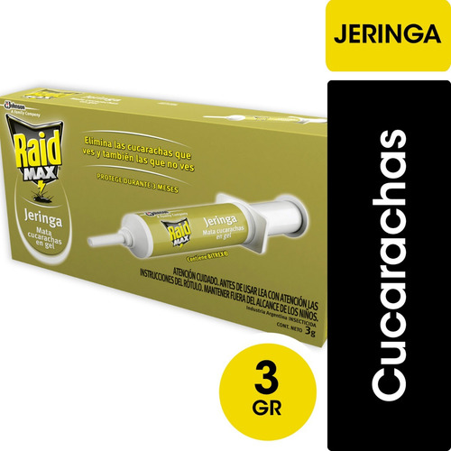 Imagen 3 de 7 de Raid Max En Gel Mata Cucarachas Jeringa