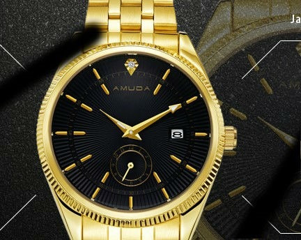 Relógio De Luxo Dourado Frete Grátis + Brinde Surpresa