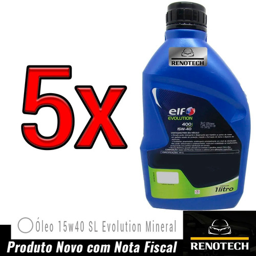 Oleo 15w40 Sl Evolution Elf Mineral 5x 197323