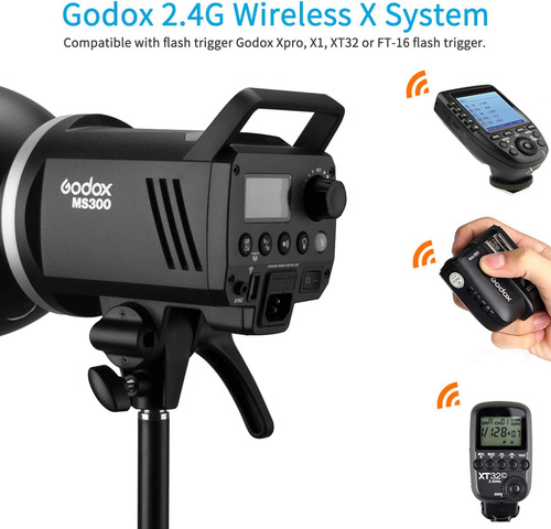 Flash Strobe Monolight 300w 2.4g Wireless Gn58 5600k Bowens
