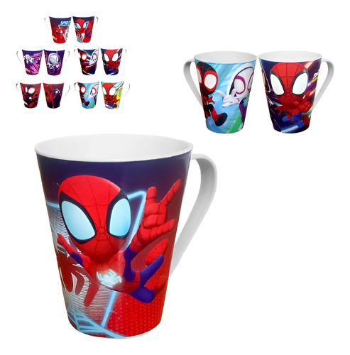 Caneca Spidey 360ml Plasútil Infantil Para Festas Crianças