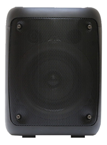 Bocina Portatil Bt Radio Fm Luces Recargable Usb 3 Pulgadas Color Negro