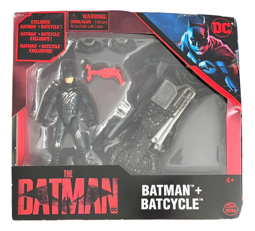 Figura Batman Dc + Batcycle Original Dc Comics Superhéroe