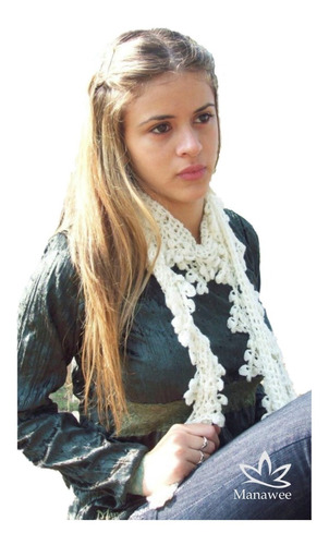 Bufanda Manawee Mujer Tejida Al Crochet Boho Chic