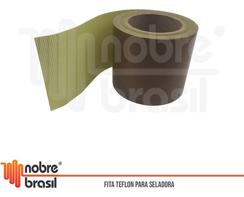 10 Metros Fita Teflon 25mm X 0,13mm C/ Adesivo Para Selar
