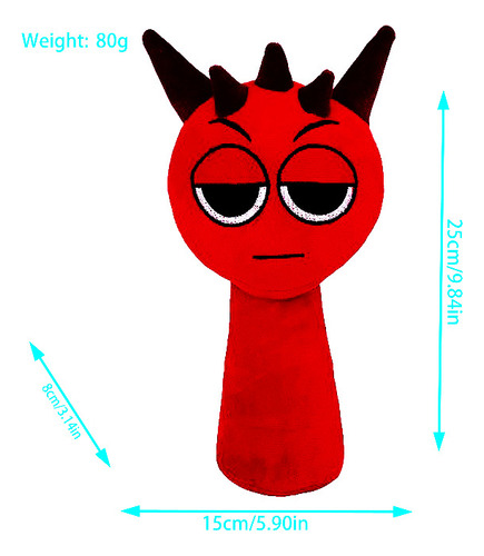 Sprunki Raddy Plush Doll Toy Gift For Kids 25cm