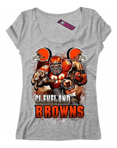 Remera Mujer Cleveland Browns Equipo Nfl 9 Dtg Premium