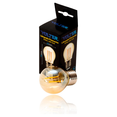 Kit 30 Lâmpadas Led Filamento G45 2w 2200k 180lm E27
