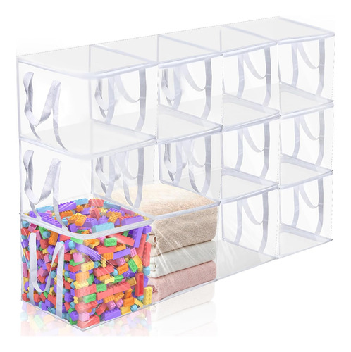 Cubo De Almacenamiento Transparente Con Bolsa De Cremallera