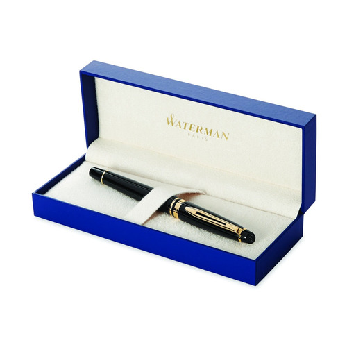 Waterman Expert Black With Golden Trim, Fountain Pen With..