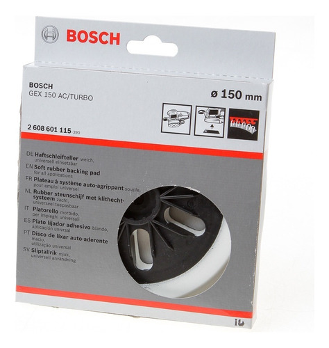 Placa de velcro 150 mm Bosch Gex 150 Ac Gex 125-150 Sander