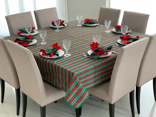 Toalha de mesa de natal escocês verde xadrez toalha de mesa retangular casa  pano de mesa