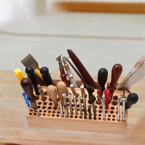 Estante Para Herramientas Artesanales De Cuero, Soporte De