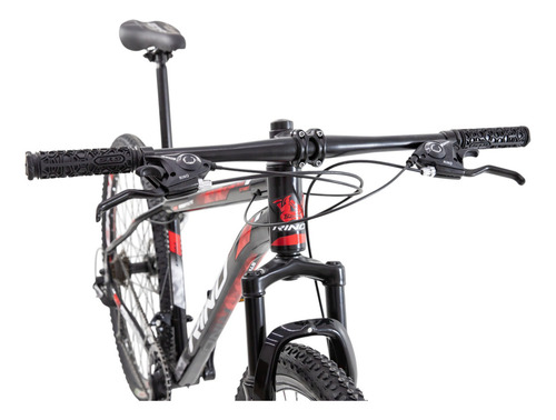 Bicicleta Aro 29 Alumínio 24v Rino Start Mtb Disco Suspensão Cor Preto/vermelho Tamanho Do Quadro 21