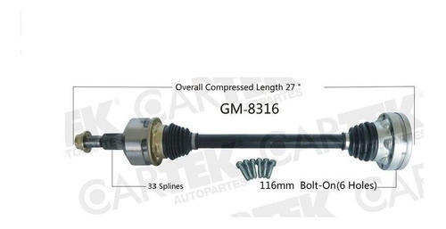 Flecha Trasero Izq Cadillac Cts 2014 V6 3.0 Ck