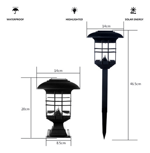 Pilares Solares, Valla Impermeable, Columna Exterior