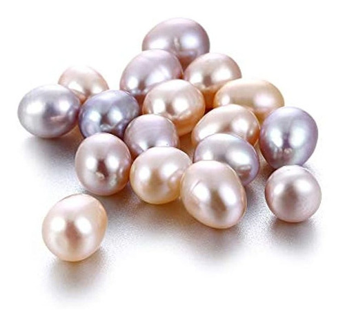 50 Perlas Cultivadas De Agua Dulce, Perlas Ovaladas