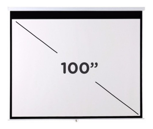 Pantalla Proyector 100 Pulgadas Colgar Pared Techo Retractil Manual