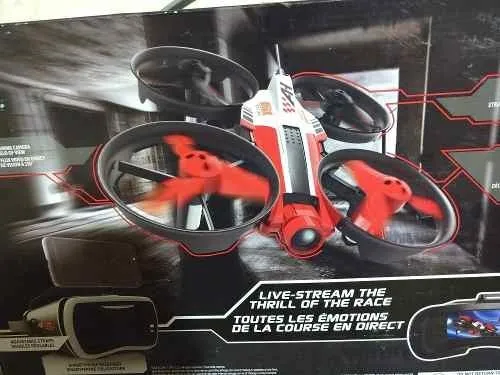 Drone Air Hogs DR1 com c mera vermelho e branco 1 bateria