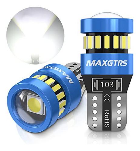 Maxgtrs 194 Bombilla De Luz Led 6000k Wihte 168 2825 W5w T10