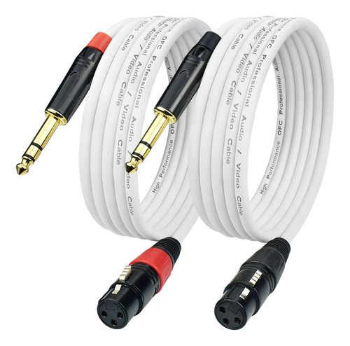 Xlr - Adaptador De Cable De Micrófono Hembra A 1/4 Trs De 5