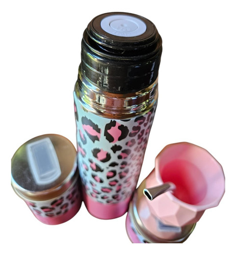 Animal Print Rosado - Equipos De Mate De Acero Ayf Rosa