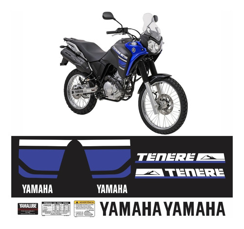 Adesivo Yamaha Tenere 2018 Azul Emblema Tanque Moto Tnr057