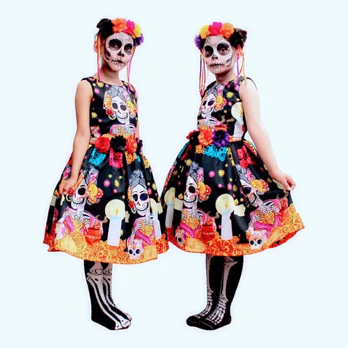 Vestidos de catrinas online mexicanas para niñas